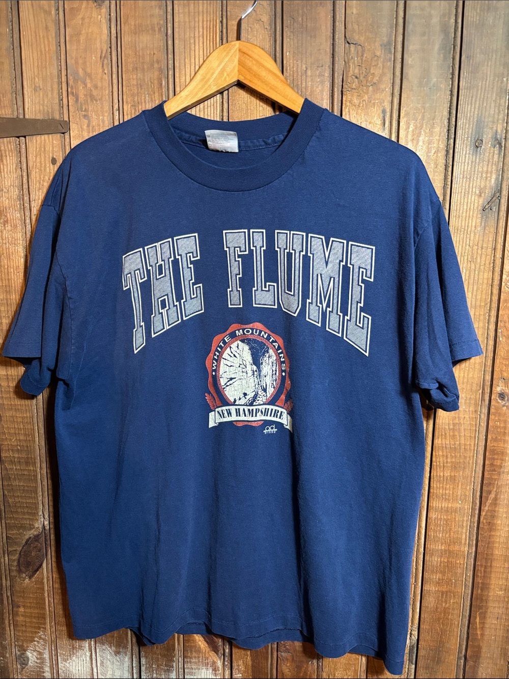 Vintage Single Stitch The Flume New Hampshire Navy Graphic T-Shirt